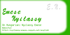 emese nyilassy business card